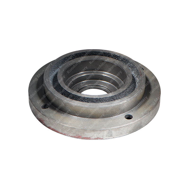 GM80 high-position unloading gearbox end cover (cast iron thick cover with outer diameter 15cm, hole 72*35 and four small holes)